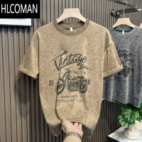 HLCOMAN短袖t恤男2024夏季新款男士卡通印花休闲半袖体恤衫上衣男装衣服