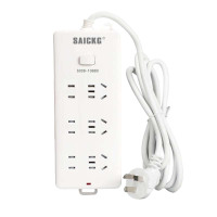 SAICKG SCC8-10880 三位5孔 三位2孔 1.8M 2500W 插排(单位:个)白