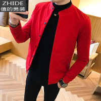 SUNTEK春秋季新款外套2020社会小伙衣服潮流百搭男装韩版修身精夹克男夹克