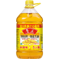 鲁花5S压榨一级花生油5.21L*1瓶装食用油家用健康厨房(新旧包装随机发)