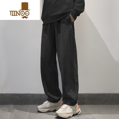YANXU运动长裤款显瘦百搭休闲宽松直筒卫裤秋季裤子男潮牌阔腿