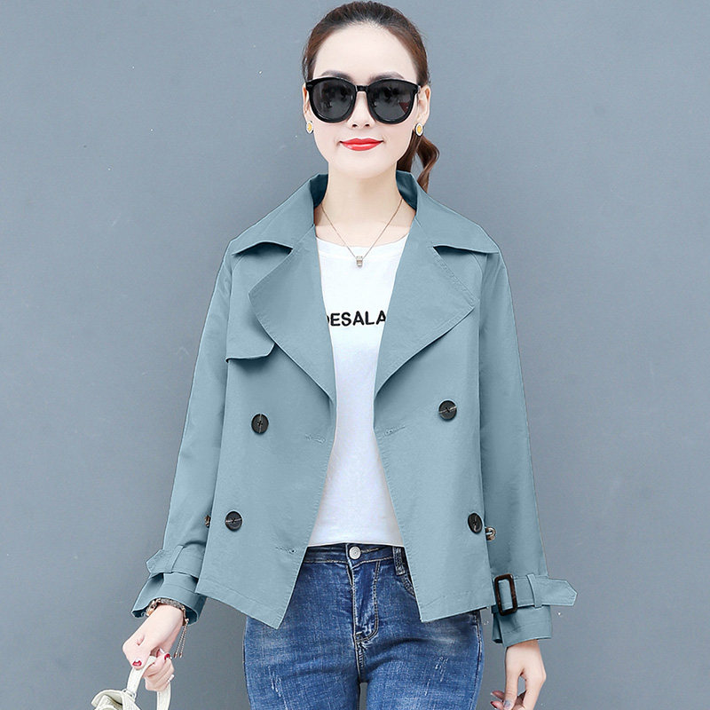 班俏banqiao风衣夹克短薄外套女士春秋2020新款韩版宽松矮小个子时尚