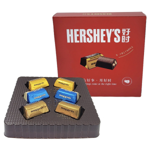 好时牛奶巧克力6粒纸盒装好运巧金砖婚庆结婚喜糖年货休闲零食品