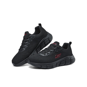 斯凯奇 男绑带休闲运动鞋 41.5 118106-BBK 全黑色 双