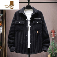 YANXU男士2023潮牌刺绣夹克青少年高中学生潮流牛仔外套条纹衣服