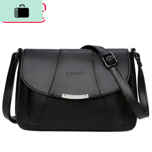 包包女2020新款百搭时尚皮中年妈妈包软皮牛皮单肩斜挎小包婆婆NEW LAKE女斜挎包