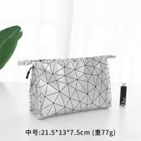 网红ins风超火化妆袋女便携随身旅行大容量护肤品收纳包韩国简约收纳袋 三维工匠储物箱