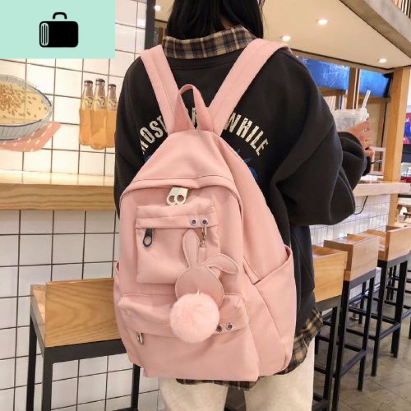 古着感少女书包女韩版原宿ulzzang 大学生校园防水双肩包百搭背包NEW LAKE