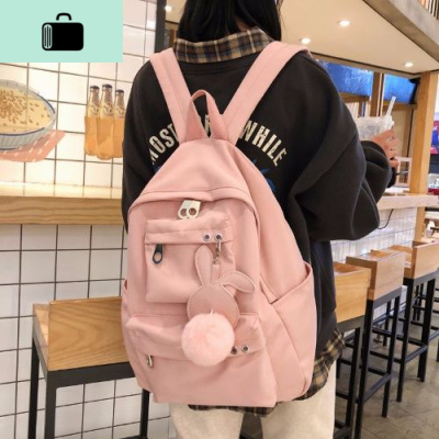 古着感少女书包女韩版原宿ulzzang 大学生校园防水双肩包百搭背包NEW LAKE