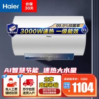 海尔(Haier)80升电热水器EC8001-ME3U1 3000W速热 金刚无缝内胆 健康抑菌 WiFi智控 一级能效