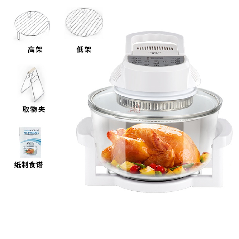 新款多功能空气炸锅家用12升超大容量纳丽雅可透视光波炉烹饪 电脑款