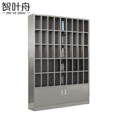 智叶舟不锈钢水杯柜45格132*25*180cm台