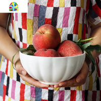 纯白餐具碗盘套装家用欧式碗碟28头陶瓷盘子汤盘平盘面碗饭碗 FENGHOU 8英寸汤盘一个 28件