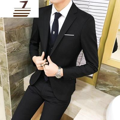 NEWLAKE2018西服套装男士修身韩版职业商务西装男新郎伴郎结婚礼服工新款