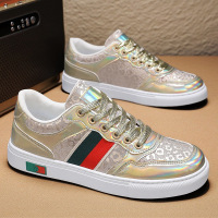 秋季新款男士休闲潮流百搭舒适平底系带舒适男士运动板鞋