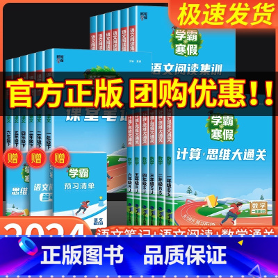 [语文]阅读集训 小学六年级 [正版]2024学霸的寒假衔接作业一二三四五六年级上下册人教北师江苏教版语文阅读集训课堂笔