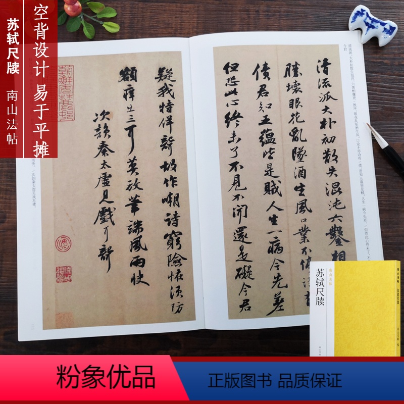 [正版]苏轼尺牍 手札书信作品集碑帖全貌+高清原碑帖+精选彩色放大版毛笔书法字帖行书初学者入门临摹基础教程 中国碑帖名