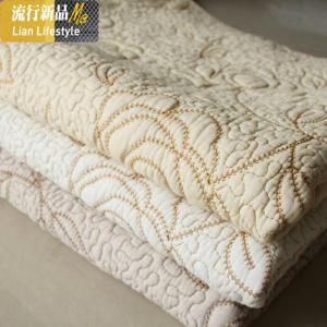 白色绣花玫瑰棉坐垫布艺沙发垫皮沙发垫套欧式田园垫 三维工匠