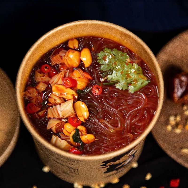 俏逗妈正宗重庆酸辣粉130g*1桶酸辣红薯粉条粉丝速食方便面