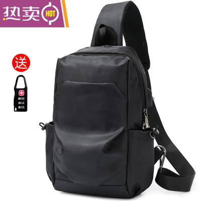 NEWLAKE新款胸包男士韩版斜挎包潮牌单肩包休闲大容量背包时尚男差包斜挎包男