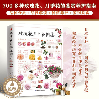 [醉染正版]正版 玫瑰花月季花图鉴 植物科普百科全书书籍自然科学读物百科全书养花养植物养护指南玫瑰月季基础知识科普特