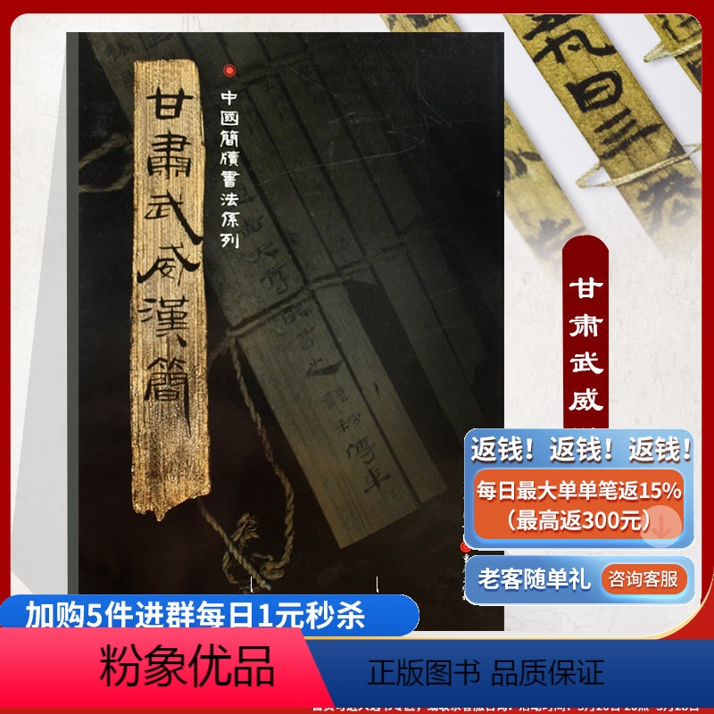 [正版]《甘肃武威汉简》附释文8开全彩版印刷中国简牍书法系列王杖十简汉甲本士相见之礼汉医药木牍隶书竹简木简文书法艺术爱
