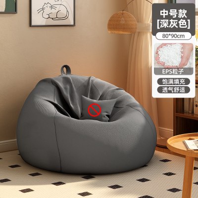 苏宁 金菲罗格 懒人沙发可躺可睡单人阳台飘窗小沙发躺椅 标准款深灰色