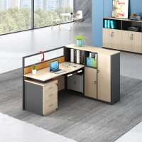 绵冠MIANGUAN屏风办公桌椅组合职员工位现代简约隔断卡座财务桌电脑桌