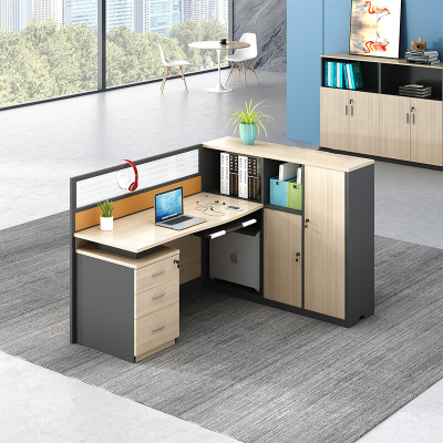 绵冠MIANGUAN屏风办公桌椅组合职员工位现代简约隔断卡座财务桌电脑桌