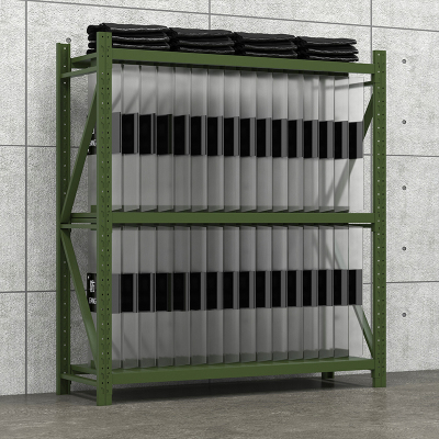 臻远 盾牌架安防安保装备置物架战备物资架重型货架双层 每层平均承重300kg