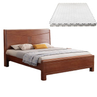 悦兴诚实木床1500mm+5cm床垫组