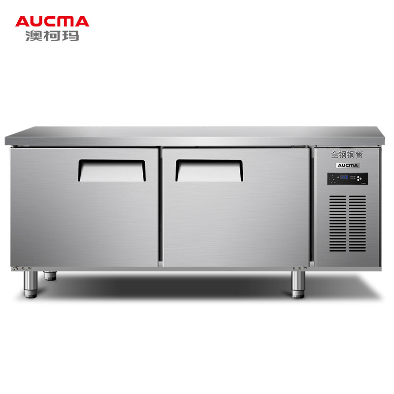 澳柯玛(AUCMA) 展示柜 HF-18X8G 工程款工作台全冷冻展示柜保鲜平冷厨房不锈钢1.8米长0.8米宽