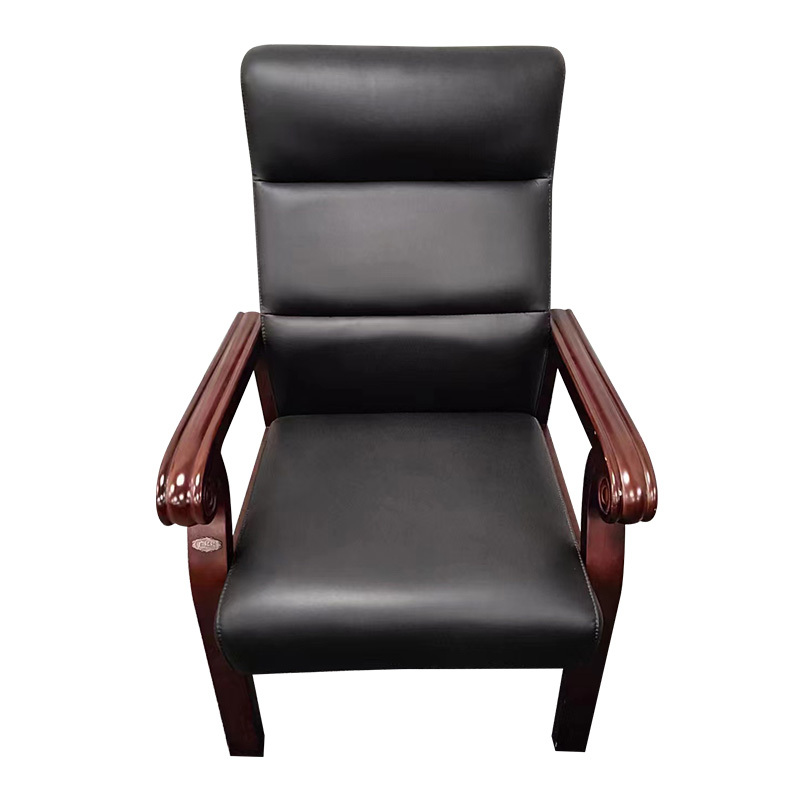 广亿隆办公椅中式实木会议椅四脚扶手椅子