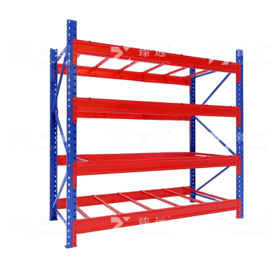 臻远 ZY4121518 重型货架仓储高位货架单层称重2000kg 蓝橘色主架4层