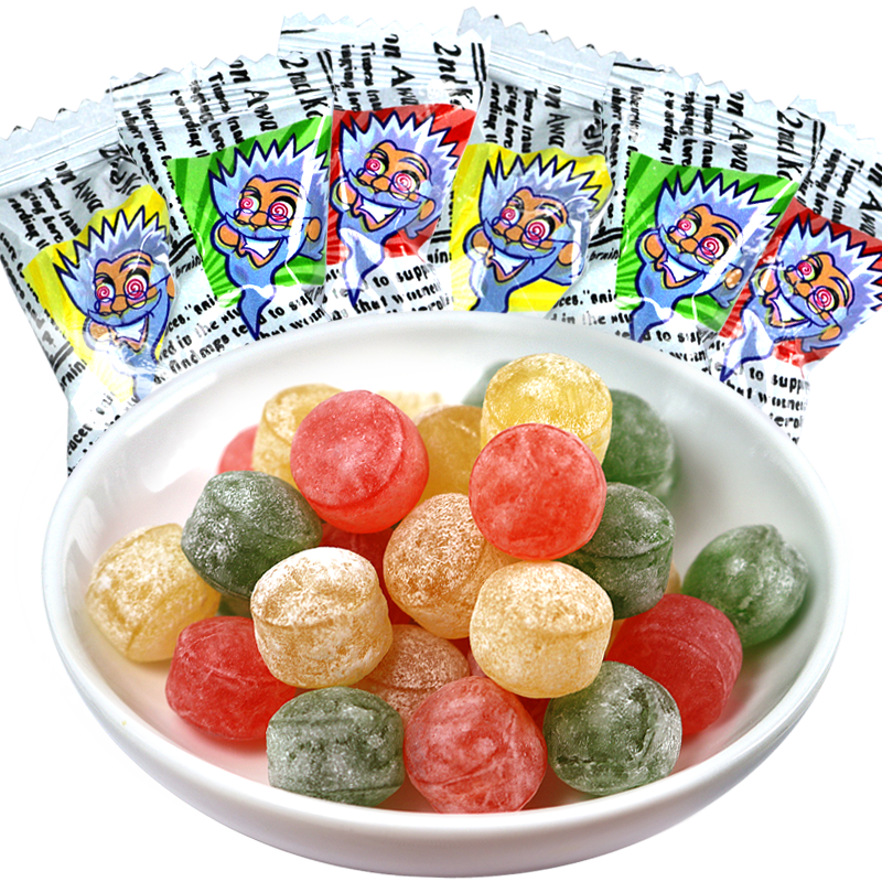 新年货柠檬味劲酸糖果500g 酸酸糖小零食 尖叫酸草莓果味糖硬糖