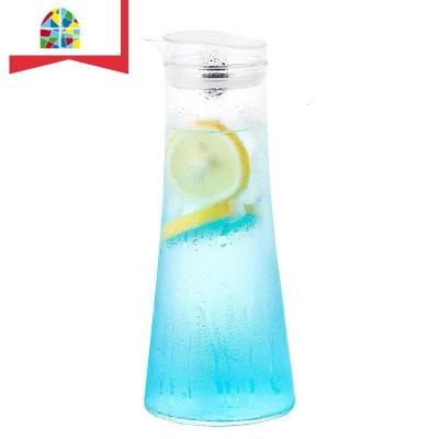 大容量冷水壶玻璃可高温凉水壶丹麦果汁瓶家用凉水杯 FENGHOU 白色