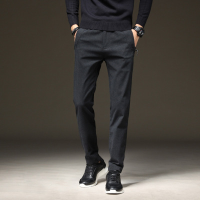 韩版修身男装休闲裤潮流宽松直筒长裤男弹力舒适透气百搭裤子