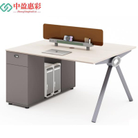 中盈惠彩 办公桌两人位 LC-Y0412 1200*1200*1050mm 张