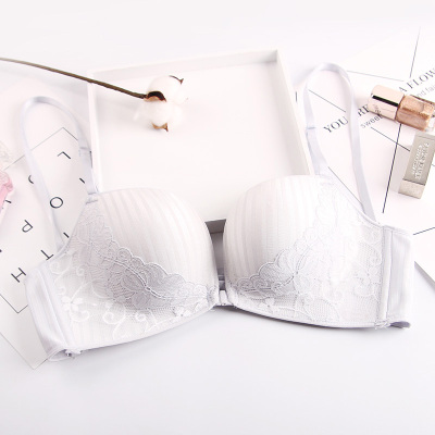 HLCOMAN前扣加厚美背文胸超厚8cm聚拢平胸内衣女无钢圈性感小胸显大专用胸罩