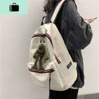 新款日系原宿简约百搭书包女 韩版ins高中学生背包chic森系双肩包NEW LAKE