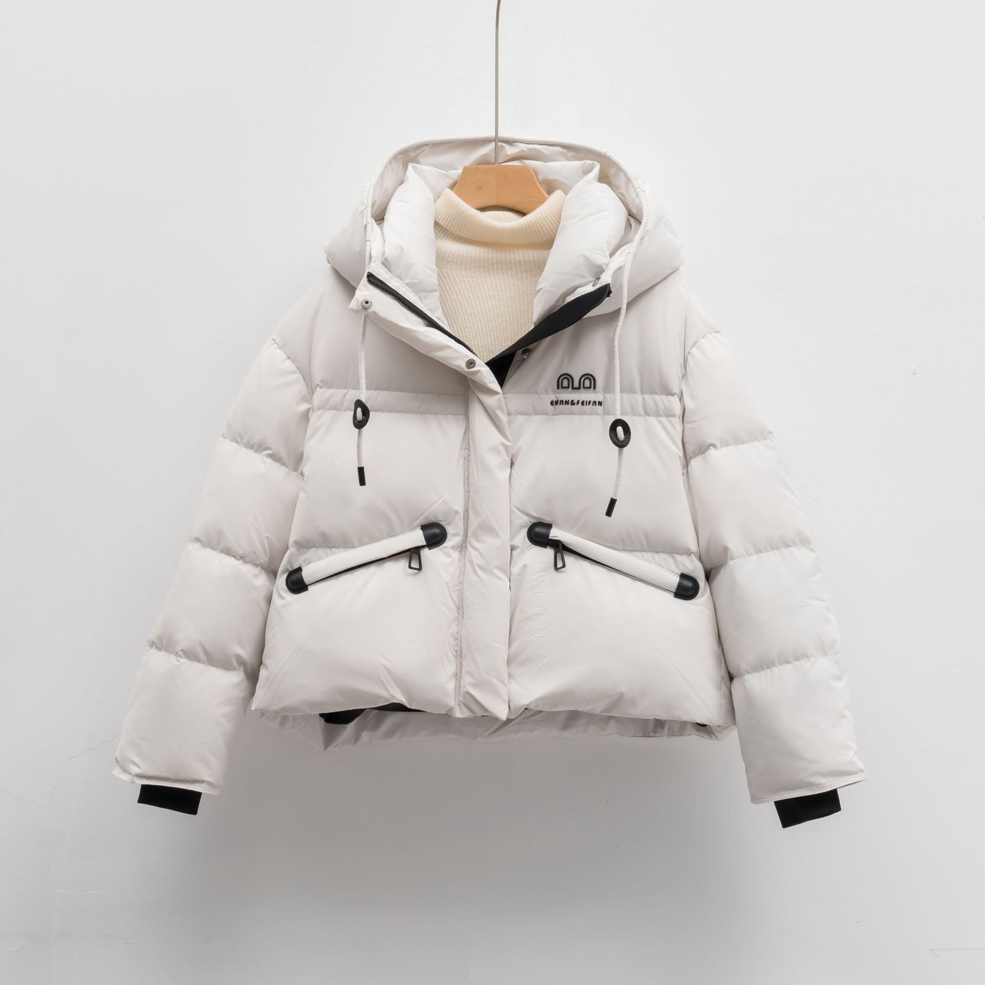 90绒新国标羽绒服女简约加厚冬季短款鸭绒新款羽绒服_114