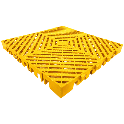 臻远 ZY3121319地格栅塑料拼接地板垫网格垫板 黄色