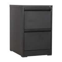 臻远 ZYJJ-800145文件挂劳柜卡箱办公资料柜矮柜A4FC挂快捞柜立式抽屉柜 黑砂纹二抽鹅颈拉手