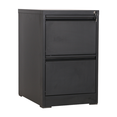 臻远 ZYJJ-800145文件挂劳柜卡箱办公资料柜矮柜A4FC挂快捞柜立式抽屉柜 黑砂纹二抽鹅颈拉手