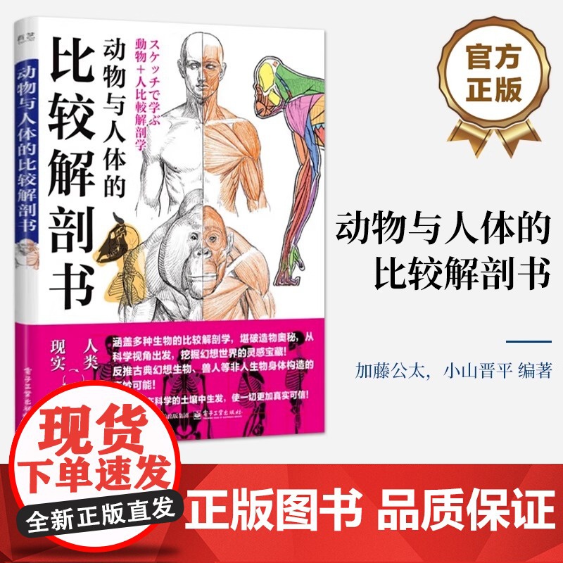 [正版]动物与人体的比较解剖书 动物骨骼肌肉结构详细剖析 艺术绘画入门解剖学绘画技巧艺用解剖学教程书籍 电子工业出版社