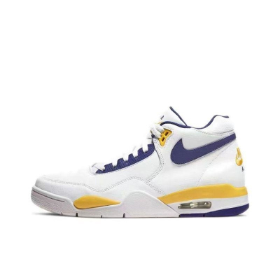 Nike/耐克 Flight Legacy 湖人中帮气垫篮球鞋 BQ4212-102 C