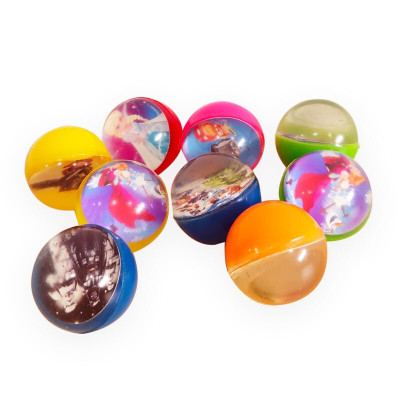 弹力球儿童玩具大号橡胶球32号混款扭蛋机弹力球发光夜光跳跳球健身弹跳球32号半透明卡球100个