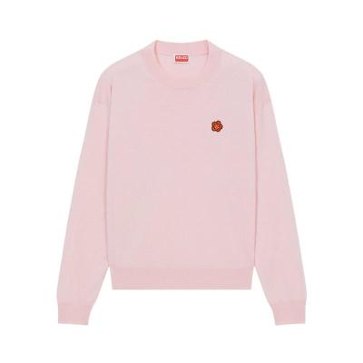 高田贤三(Kenzo)优质羊毛落肩长袖罗纹女士运动卫衣潮流圆领套头