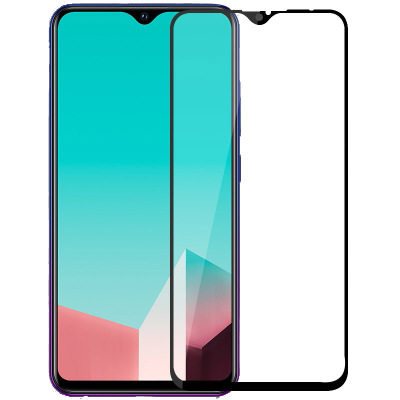 [买2送手机壳]轻万适用vivou1钢化膜全屏玻璃贴膜丝印黑色高清保护膜