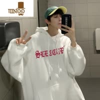 YANXU美式复古卫衣男生潮ins款连帽衣服潮牌港风oversize外套